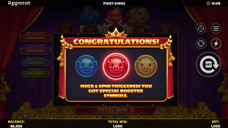Piggy Kings - giri gratuiti con Crown Scatter